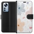 Miniatyrbillede 1 af 4: Tegnebogsetui til Xiaomi 12 Pro med Blomster motiv