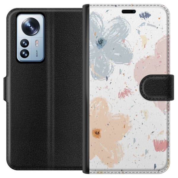 Tegnebogsetui til Xiaomi 12 Pro med Blomster motiv