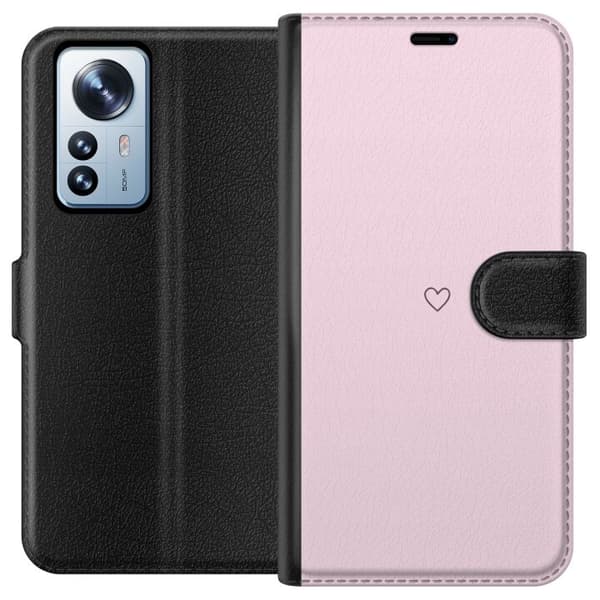 Tegnebogsetui til Xiaomi 12 Pro med Hjerte motiv