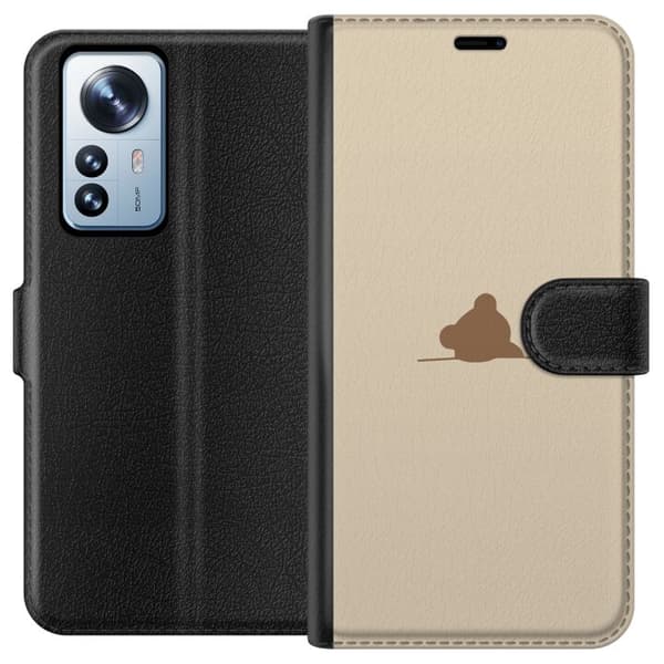 Tegnebogsetui til Xiaomi 12 Pro med Nalle motiv