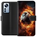 Miniatyrbillede 1 af 4: Tegnebogsetui til Xiaomi 12 Pro med Fodbold motiv