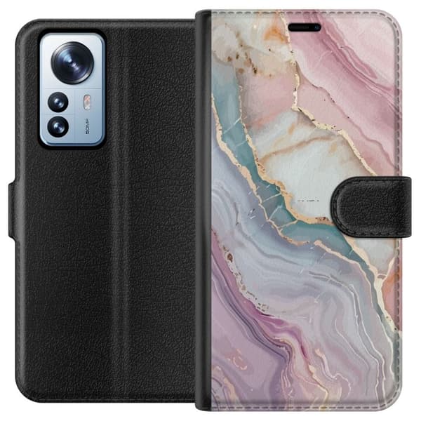 Tegnebogsetui til Xiaomi 12 Pro med Marmor motiv