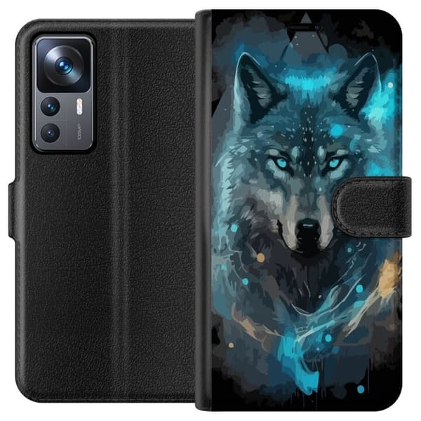 Lompakkokotelo Xiaomi 12T-laitteelle, jossa on Susi kuvio