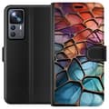 Pikkukuva 1 / 4: Lompakkokotelo Xiaomi 12T-laitteelle, jossa on Metallikuviointi kuvio