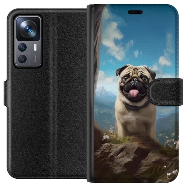 Plånboksfodral till Xiaomi 12T med Glad Hund motiv