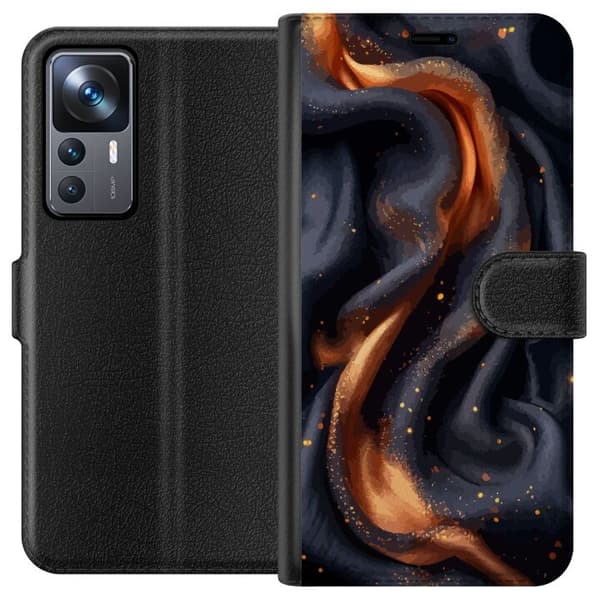 Lommeboketui til Xiaomi 12T Pro med Brennende silke motiv