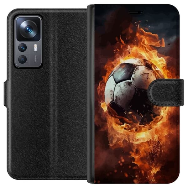 Plånboksfodral till Xiaomi 12T Pro med Fotboll motiv
