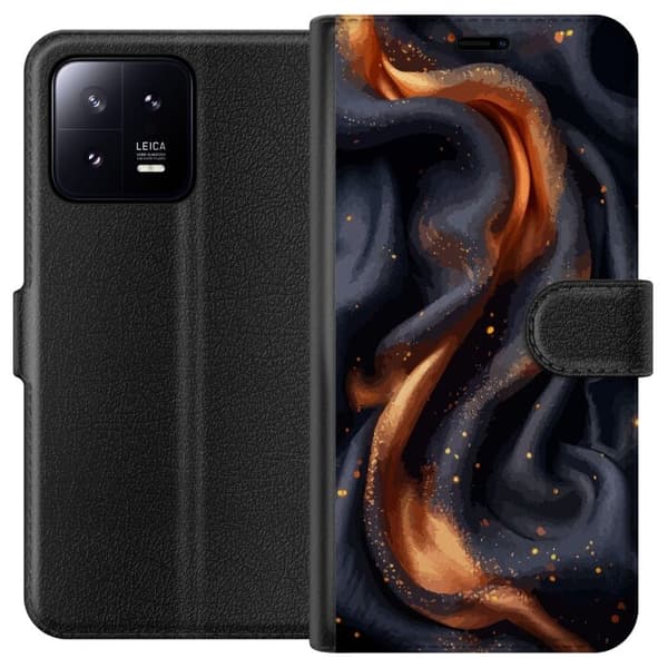 Lompakkokotelo Xiaomi 13-laitteelle, jossa on Tulinen silkki kuvio