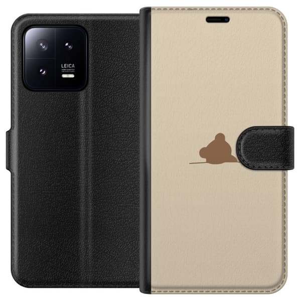Lompakkokotelo Xiaomi 13-laitteelle, jossa on Nalle kuvio