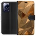 Pikkukuva 1 / 4: Lompakkokotelo Xiaomi 13 Lite-laitteelle, jossa on 3D Kulta kuvio