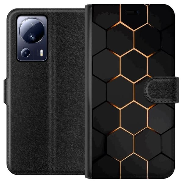 Tegnebogsetui til Xiaomi 13 Lite med Luksuriøst Mønster motiv