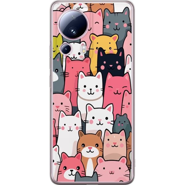 Kännykkäkuori Xiaomi 13 Lite-laitteelle, jossa on Kissan kuviointi kuvio