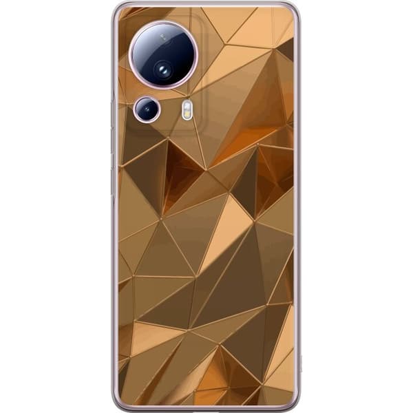 Mobildeksel til Xiaomi 13 Lite med 3D Gull motiv