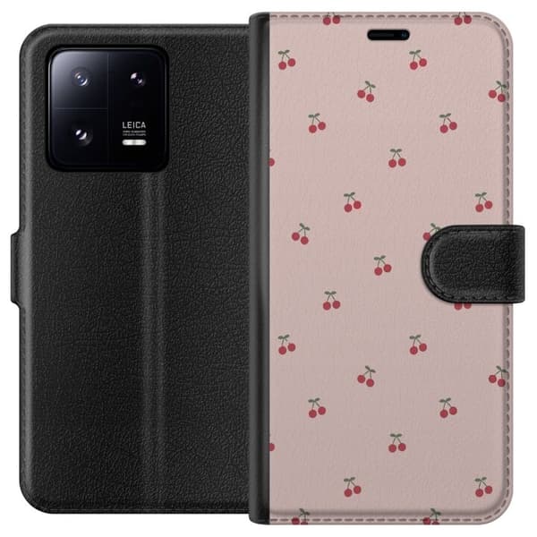 Plånboksfodral till Xiaomi 13 Pro med Körsbär motiv