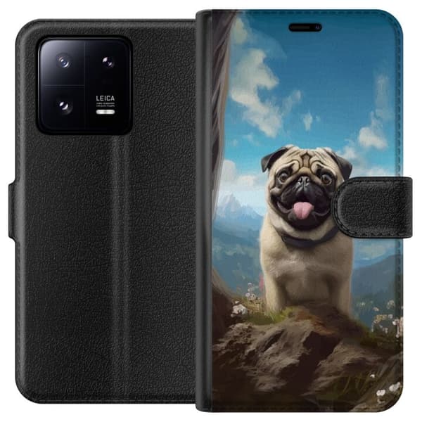 Lompakkokotelo Xiaomi 13 Pro-laitteelle, jossa on Iloinen Koira kuvio