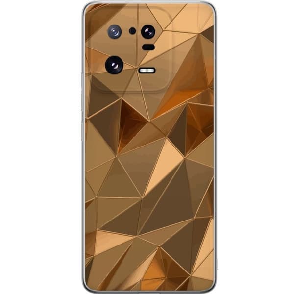 Mobilskal till Xiaomi 13 Pro med 3D Guld motiv