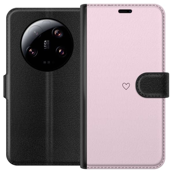 Tegnebogsetui til Xiaomi 13 Ultra med Hjerte motiv