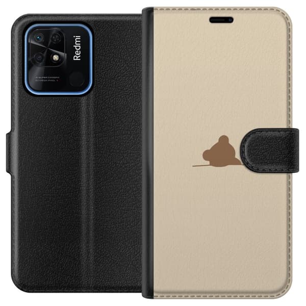 Tegnebogsetui til Xiaomi Redmi 10C med Nalle motiv