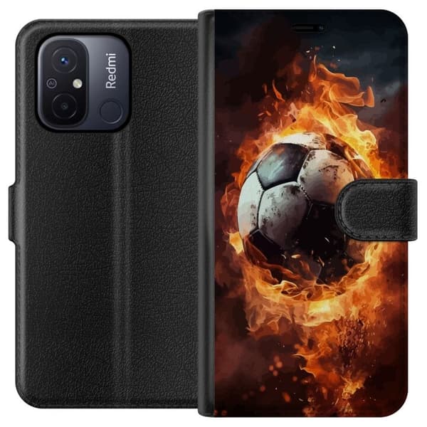 Lommeboketui til Xiaomi Redmi 12C med Fotball motiv