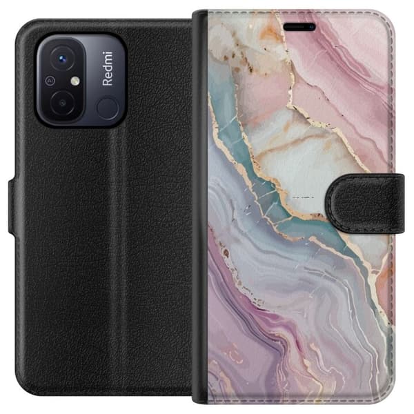 Tegnebogsetui til Xiaomi Redmi 12C med Marmor motiv