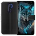 Miniatyrbillede 2 af 4: Tegnebogsetui til Xiaomi Redmi 9 med Ulve motiv