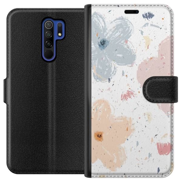 Lommeboketui til Xiaomi Redmi 9 med Blomster motiv