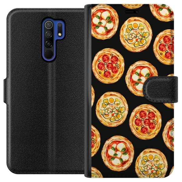 Lommeboketui til Xiaomi Redmi 9 med Pizza motiv