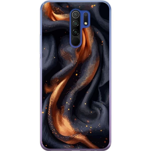 Kännykkäkuori Xiaomi Redmi 9-laitteelle, jossa on Tulinen silkki kuvio