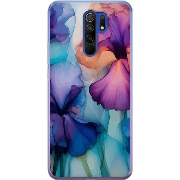 Kännykkäkuori Xiaomi Redmi 9-laitteelle, jossa on Maagiset kukat kuvio