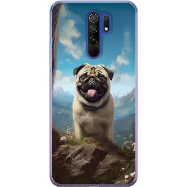 Mobildeksel til Xiaomi Redmi 9 med Glad Hund motiv