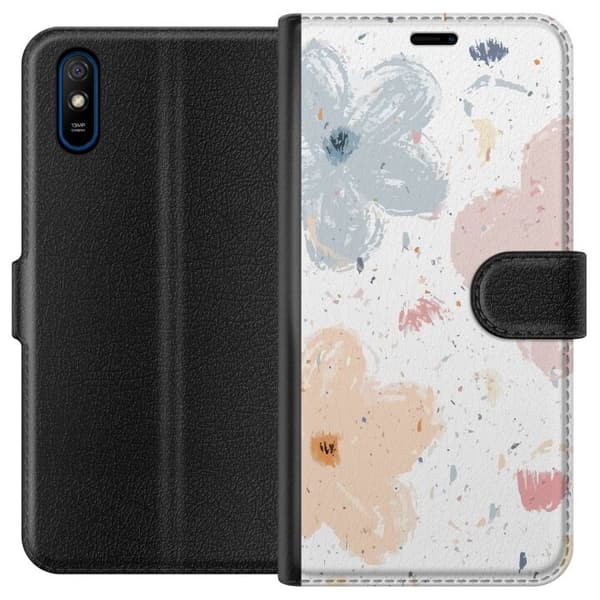 Tegnebogsetui til Xiaomi Redmi 9A med Blomster motiv