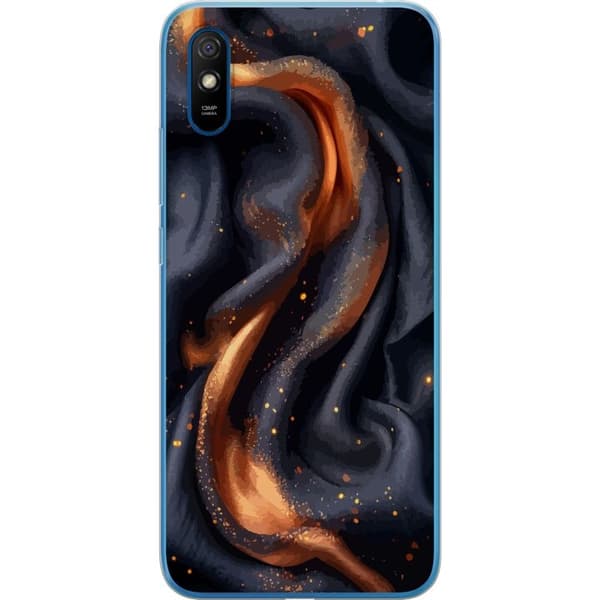 Mobildeksel til Xiaomi Redmi 9A med Brennende silke motiv