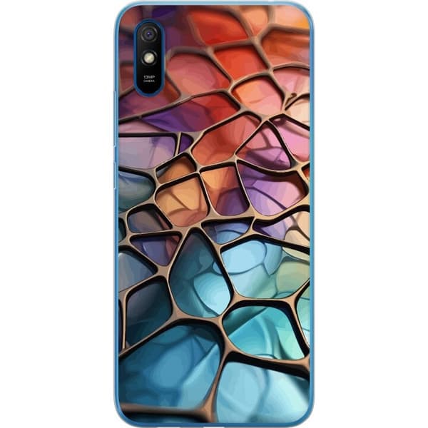 Mobilcover til Xiaomi Redmi 9AT med Metallict mønster motiv