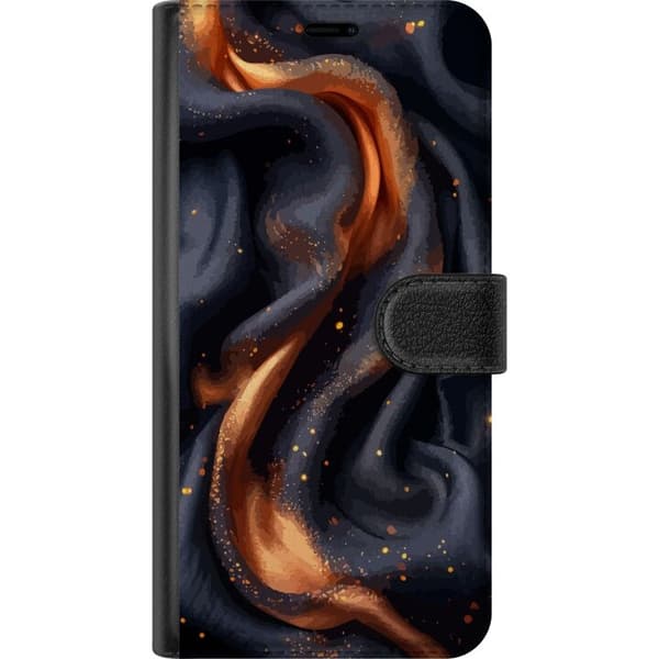 Lompakkokotelo Xiaomi Redmi 9C-laitteelle, jossa on Tulinen silkki kuvio
