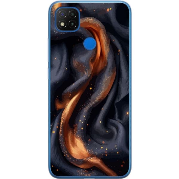 Kännykkäkuori Xiaomi Redmi 9C-laitteelle, jossa on Tulinen silkki kuvio
