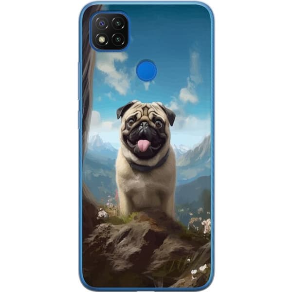 Mobildeksel til Xiaomi Redmi 9C med Glad Hund motiv
