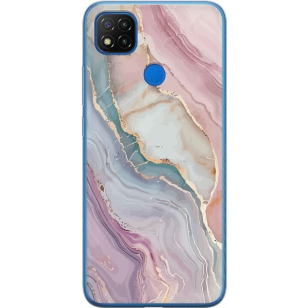Kännykkäkuori Xiaomi Redmi 9C-laitteelle, jossa on Marmori kuvio