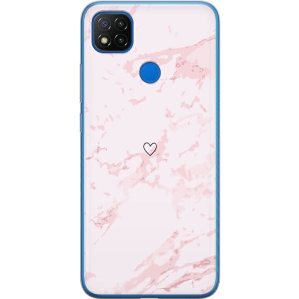 Mobilskal till Xiaomi Redmi 9C med Rosa Hjärta motiv