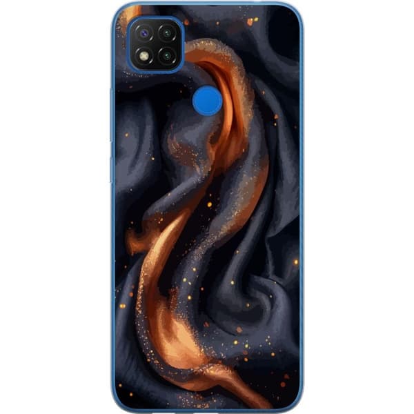 Kännykkäkuori Xiaomi Redmi 9C NFC-laitteelle, jossa on Tulinen silkki kuvio
