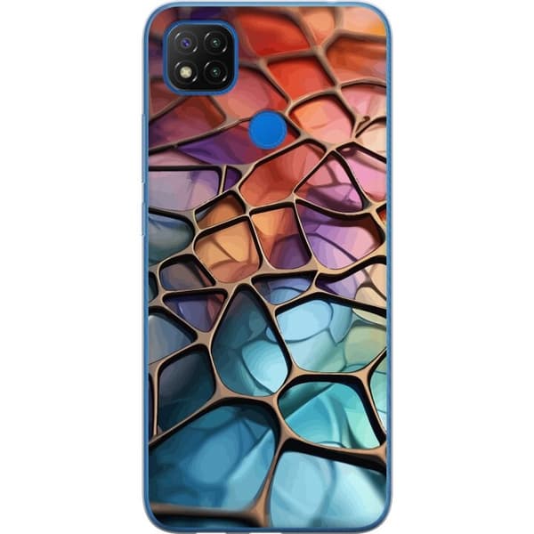 Kännykkäkuori Xiaomi Redmi 9C NFC-laitteelle, jossa on Metallikuviointi kuvio
