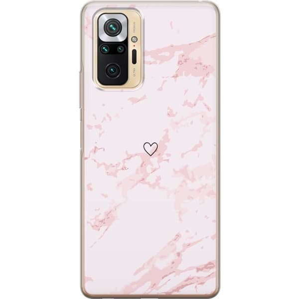 Kännykkäkuori Xiaomi Redmi Note 10 Pro-laitteelle, jossa on Roosa Sydän kuvio