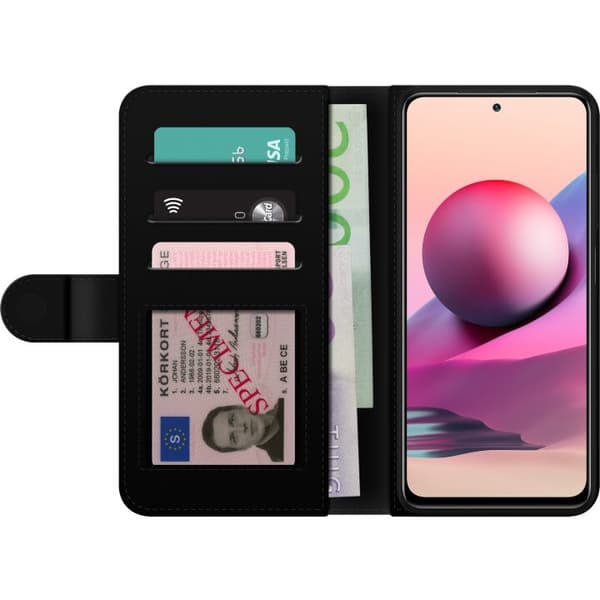 Tegnebogsetui til Xiaomi Redmi Note 10S med Fodbold motiv