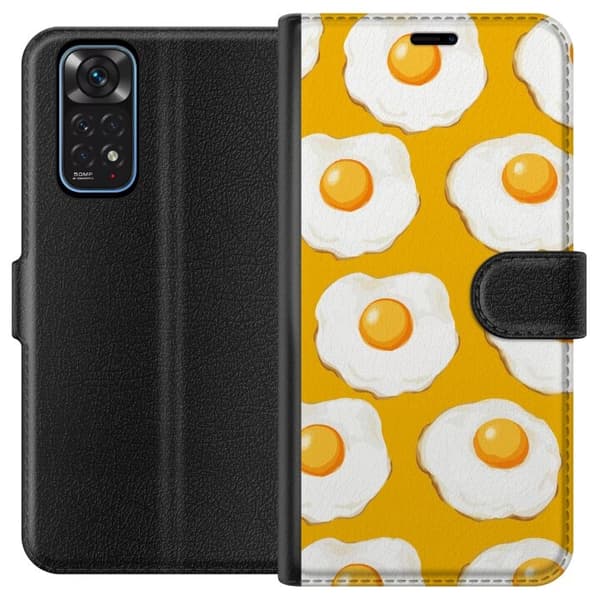 Tegnebogsetui til Xiaomi Redmi Note 11 med Stegt æg motiv