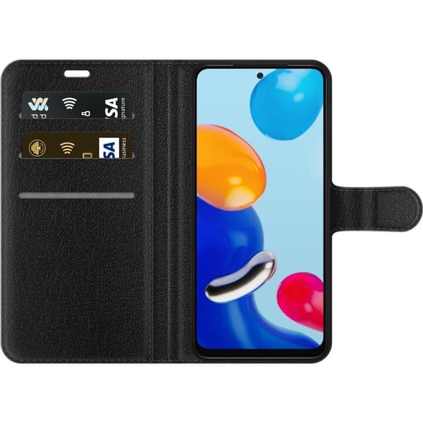 Tegnebogsetui til Xiaomi Redmi Note 11 med Ulve motiv