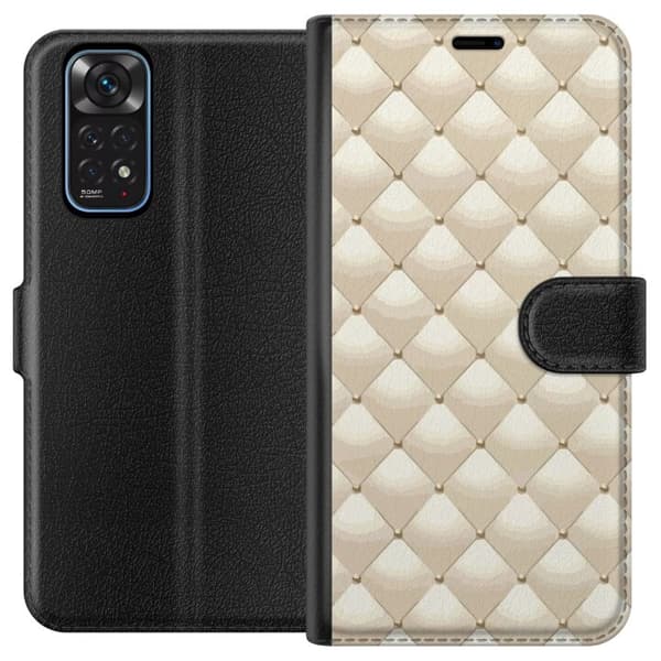 Lompakkokotelo Xiaomi Redmi Note 11-laitteelle, jossa on Kultakiilto kuvio
