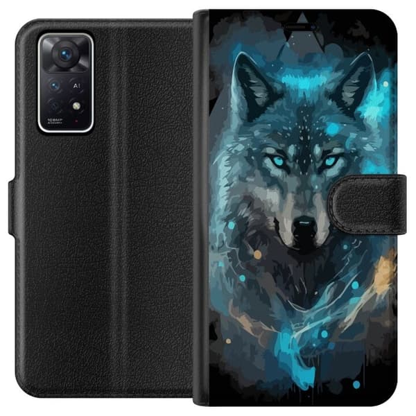 Lommeboketui til Xiaomi Redmi Note 11 Pro 5G med Ulve motiv