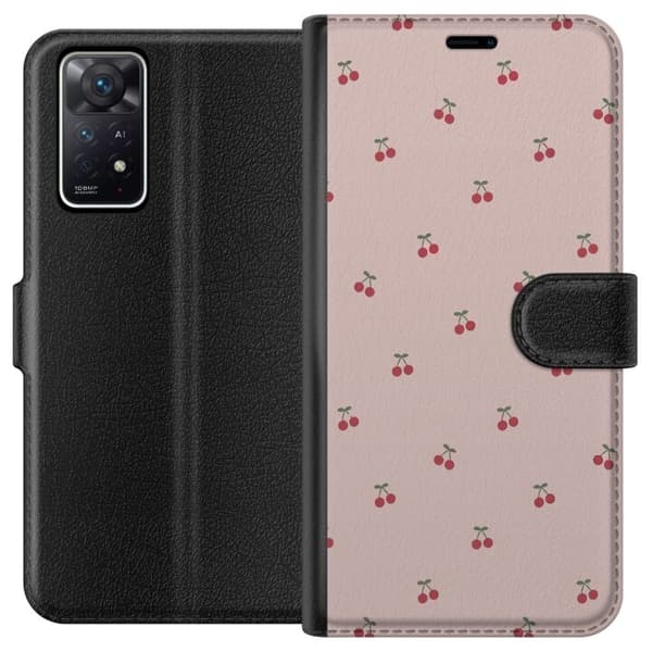 Lommeboketui til Xiaomi Redmi Note 11 Pro 5G med Kirsebær motiv