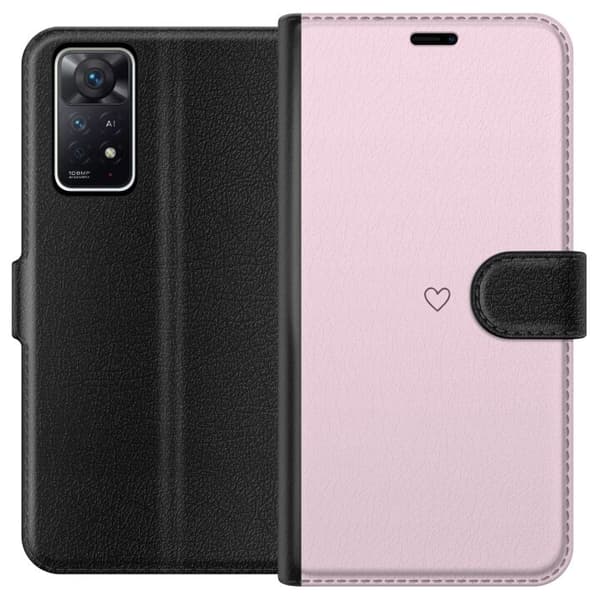 Tegnebogsetui til Xiaomi Redmi Note 11 Pro 5G med Hjerte motiv
