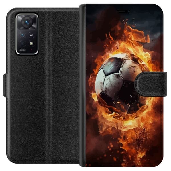 Plånboksfodral till Xiaomi Redmi Note 11 Pro 5G med Fotboll motiv