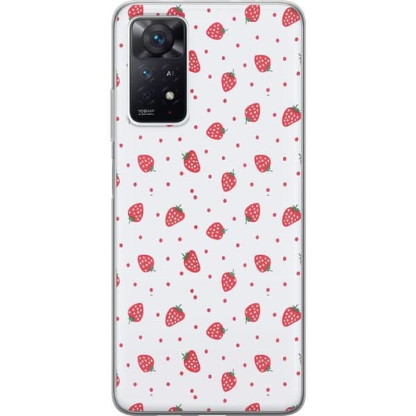 Mobilskal till Xiaomi Redmi Note 11 Pro 5G med Jordgubbar motiv